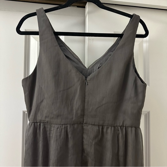 Anthropologie by BHLDN Chiffon Dress in Charcoal Gray Size XL - Picture 8 of 12